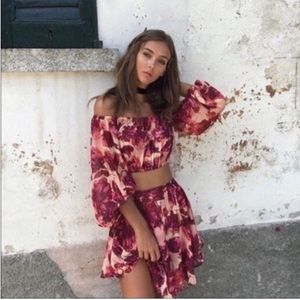 For Love and Lemons Wild Rose Two Piece Set